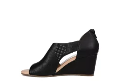 Journee Collection Womens Aretha Wedge Sandal - Black -Shoe Sales Store US 01 102152 03
