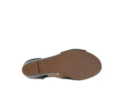 Journee Collection Womens Aretha Wedge Sandal - Black -Shoe Sales Store US 01 102152 06