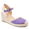 Journee Collection Womens Ashlyn Wedge Sandal - Purple -Shoe Sales Store US 01 102163 00
