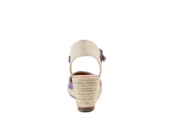 Journee Collection Womens Ashlyn Wedge Sandal - Purple -Shoe Sales Store US 01 102163 04