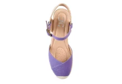 Journee Collection Womens Ashlyn Wedge Sandal - Purple -Shoe Sales Store US 01 102163 05