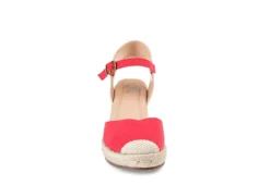 Journee Collection Womens Ashlyn Wedge Sandal - Red -Shoe Sales Store US 01 102164 02