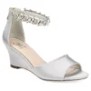 Journee Collection Womens Connor Wedge Sandal - Grey