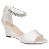 Journee Collection Womens Connor Wedge Sandal - White -Shoe Sales Store US 01 102219 00