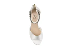 Journee Collection Womens Connor Wedge Sandal - White -Shoe Sales Store US 01 102219 05