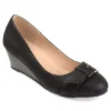 Journee Collection Womens Graysn Wedge Pump - Black -Shoe Sales Store US 01 102241 00