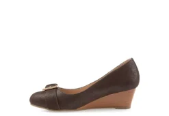 Journee Collection Womens Graysn Wedge Pump - Brown -Shoe Sales Store US 01 102243 03