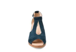 Journee Collection Womens Kedzie Wedge Sandal - Blue -Shoe Sales Store US 01 102266 02
