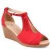 Journee Collection Womens Kedzie Wedge Sandal - Red 1 Journee Collection Womens Kedzie Wedge Sandal - Red -Shoe Sales Store US 01 102268 00