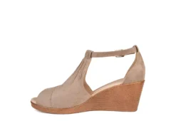 Journee Collection Womens Kedzie Wedge Sandal - Taupe -Shoe Sales Store US 01 102269 03