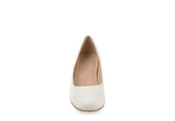 Journee Collection Womens Saar Pump - White -Shoe Sales Store US 01 103360 02