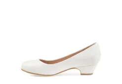 Journee Collection Womens Saar Pump - White -Shoe Sales Store US 01 103360 03