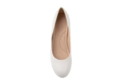 Journee Collection Womens Saar Pump - White -Shoe Sales Store US 01 103360 05