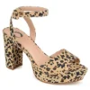 Journee Collection Womens Nairri Platform Sandal - Leopard -Shoe Sales Store US 01 103510 00