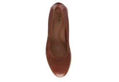 Clarks Womens Jeanette Ease Flat - Tan -Shoe Sales Store US 01 105282 05