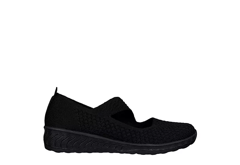 Skechers Womens Uplifted Slip On Sneaker - Black 4 Skechers Womens Uplifted Slip On Sneaker - Black - Image 2