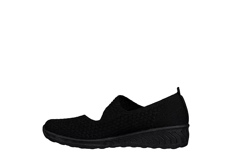 Skechers Womens Uplifted Slip On Sneaker - Black 5 Skechers Womens Uplifted Slip On Sneaker - Black - Image 3