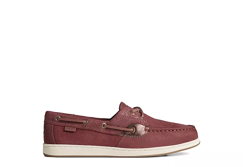 Sperry Womens Coastfish 2-eye Boat Shoe - Burgundy 4 Sperry Womens Coastfish 2-eye Boat Shoe - Burgundy - Image 2