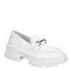 Steve Madden Womens Trifecta Loafer - White -Shoe Sales Store US 01 105877 00