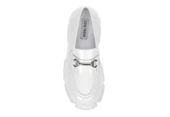 Steve Madden Womens Trifecta Loafer - White -Shoe Sales Store US 01 105877 05