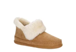 Minnetonka Womens Jule Bootie Slipper - Tan