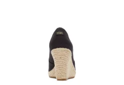 Toms Womens Michelle Wedge - Black -Shoe Sales Store US 01 107378 02