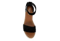 Michael By Michael Shannon Womens Bridgette Wedge Sandal - Black -Shoe Sales Store US 01 107381 05