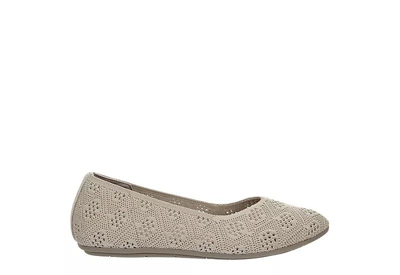 Skechers Womens Cleo 2.0 Knitty Witty Flat - Taupe 4 Skechers Womens Cleo 2.0 Knitty Witty Flat - Taupe - Image 2