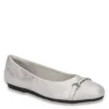 Easy Street Womens Asher Flat - Silver -Shoe Sales Store US 01 108021 00