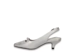 Easy Street Womens Emerin Slingback Pump - Silver -Shoe Sales Store US 01 108061 03