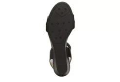 Lifestride Womens Yuma Wedge Sandal - Black -Shoe Sales Store US 01 201296 06