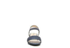 Lifestride Womens Yuma Wedge Sandal - Navy -Shoe Sales Store US 01 201297 02