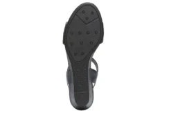 Lifestride Womens Yuma Wedge Sandal - Navy -Shoe Sales Store US 01 201297 06