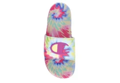Champion Womens Mega Slide Tie Dye Slide Sandal - Pink -Shoe Sales Store US 01 202432 05