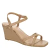 Michael By Michael Shannon Womens Lulu Wedge Sandal - Beige -Shoe Sales Store US 01 202505 00