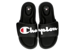 Champion Womens Foundation Split Script Slide Sandal - Black -Shoe Sales Store US 01 202526 03