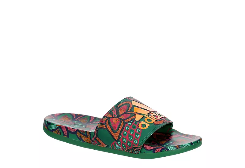 Adidas Womens Adilette Comfort Slide Sandal - Green 3 Adidas Womens Adilette Comfort Slide Sandal - Green