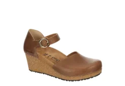 Birkenstock Womens Mary Wedge Sandal - Cognac