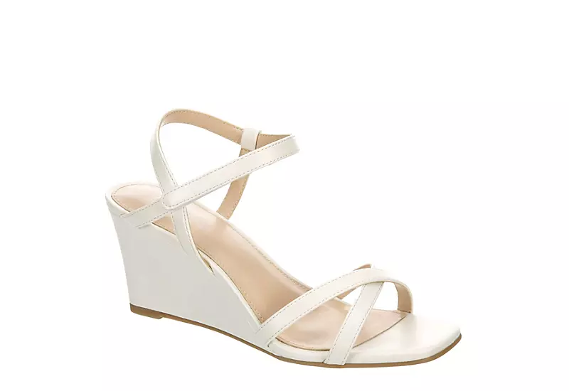 Michael By Michael Shannon Womens Lulu Wedge Sandal - White 3 Michael By Michael Shannon Womens Lulu Wedge Sandal - White