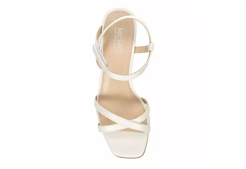 Michael By Michael Shannon Womens Lulu Wedge Sandal - White 8 Michael By Michael Shannon Womens Lulu Wedge Sandal - White - Image 6