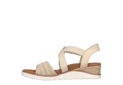 Skechers Womens Arch Fit Beach Kiss Sandal - Natural -Shoe Sales Store US 01 202836 02