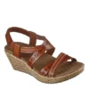 Skechers Womens Beverlee-delicate Glow Wedge Sandal - Cognac -Shoe Sales Store US 01 202852 00