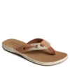 Sperry Womens Seafish Chambray Stripes Flip Flop Sandal - Tan -Shoe Sales Store US 01 203195 00