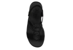 Skechers Womens Rumble On - Camp Glam Wedge Sandal - Black -Shoe Sales Store US 01 203242 03