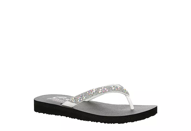 Skechers Womens Love Letter Flip Flop Sandal - White 3 Skechers Womens Love Letter Flip Flop Sandal - White