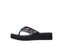 Skechers Womens Lovely Oasis Flip Flop Sandal - Black -Shoe Sales Store US 01 203267 02