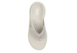 Skechers Womens Dazzle- Arch Fit Flip Flop Sandal - Natural -Shoe Sales Store US 01 203277 03