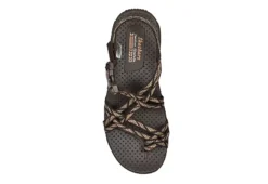 Skechers Womens Reggae Irie Mon Trail Grazer Outdoor Sandal - Chocolate -Shoe Sales Store US 01 203282 03