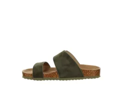 Bjorndal Womens Courtney Footbed Sandal - Olive -Shoe Sales Store US 01 203304 03