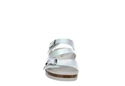 Bjorndal Womens Delaney Footbed Sandal - Silver -Shoe Sales Store US 01 203311 02